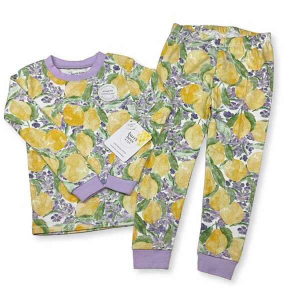 Burts Bees Baby Other - Burt's Bees Baby® Toddler Girls' Floral Snug Fit Pajama Set - Yellow/Purple 4T